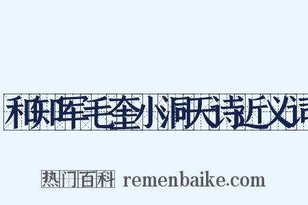 和知军毛奎小洞天诗近义词是什么意思的图片